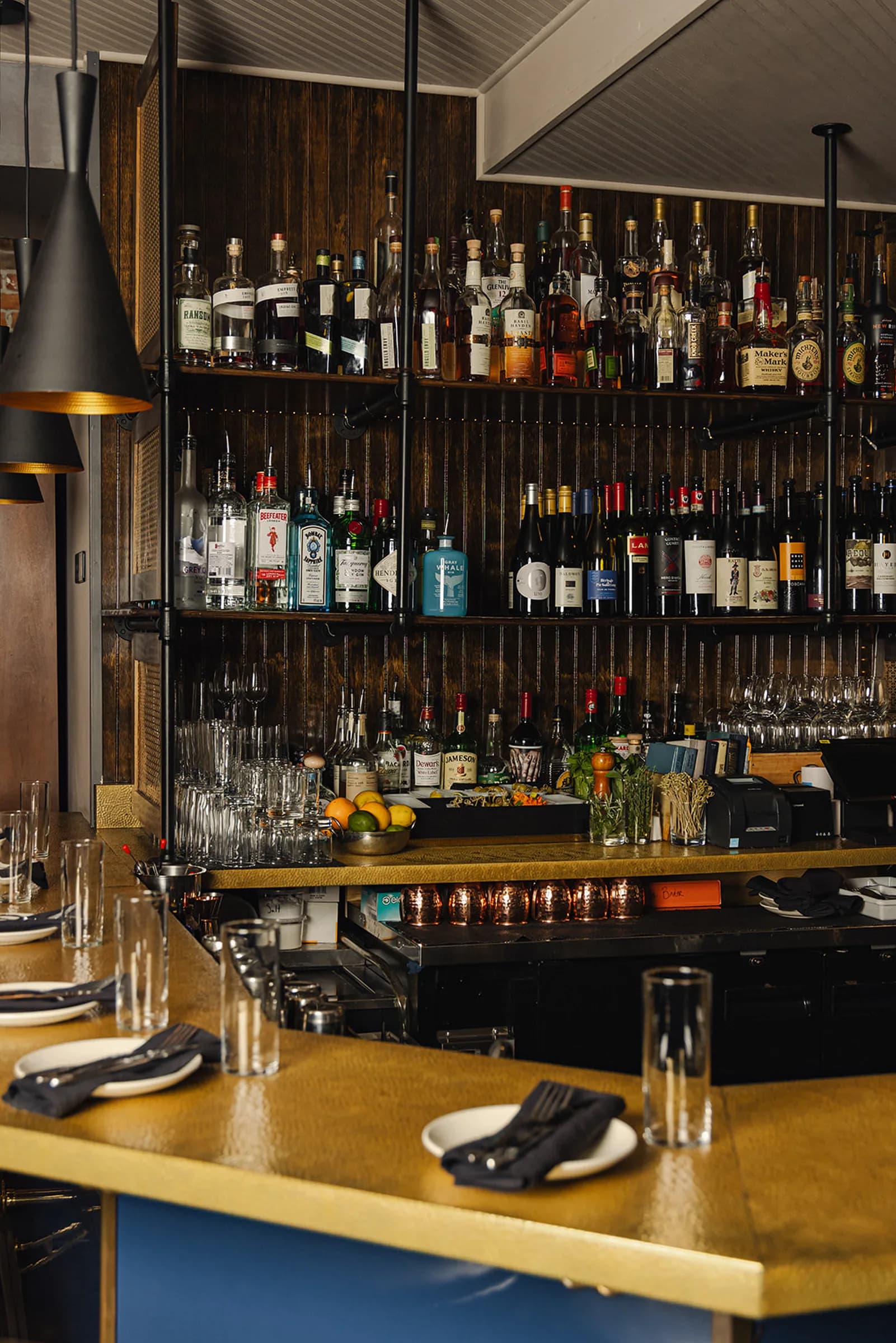 The back bar