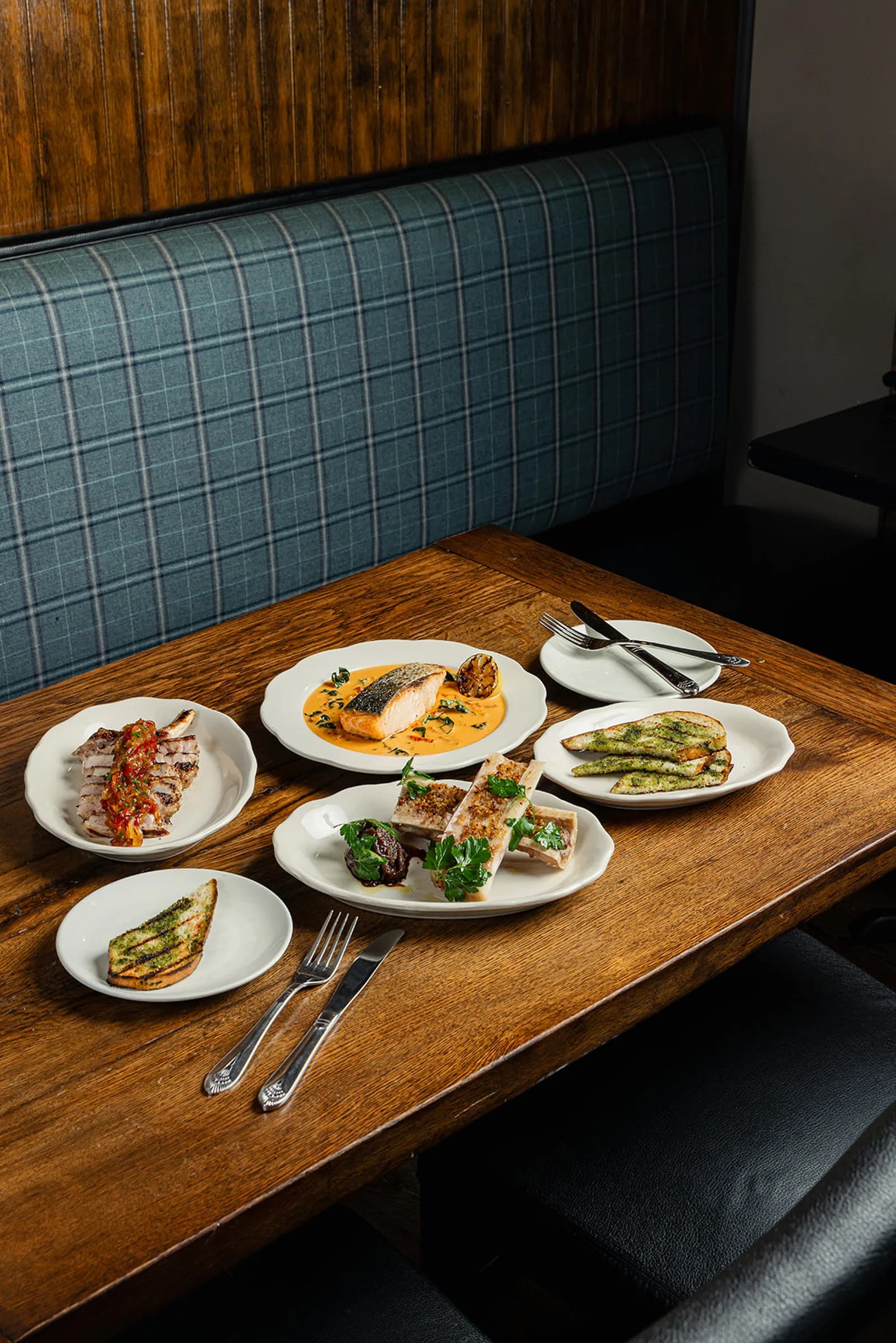 Entrées spread across the table